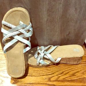 Silver strap sandals